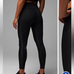 Fabletics Motion365+ High-Waisted‎ Shine Black Leggings Large New With Tags